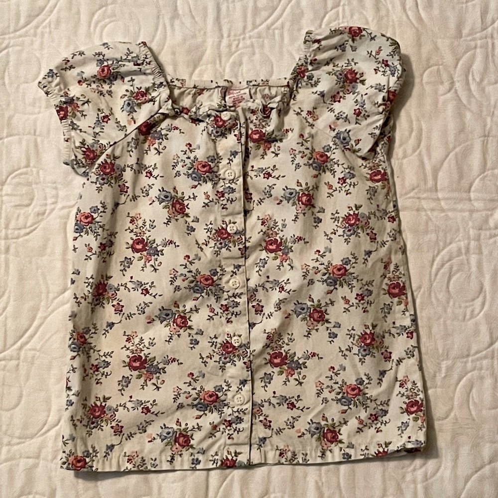 🔖Gymboree Peasant Top 4t White Floral